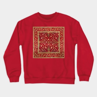 Imperial Mughal Floral Carpet circa 1650 Crewneck Sweatshirt